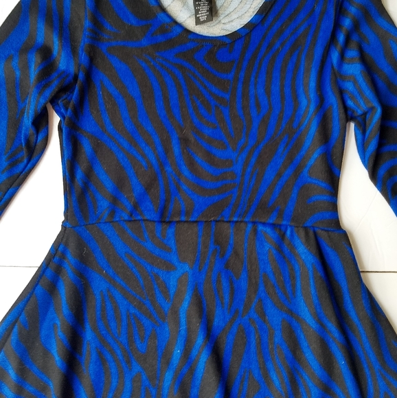 Love by Chesley Zebra Striped Mini Skater Dress - Picture 5 of 6